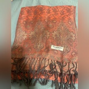 Paisley Fringe Scarf 100 pashmina‎
